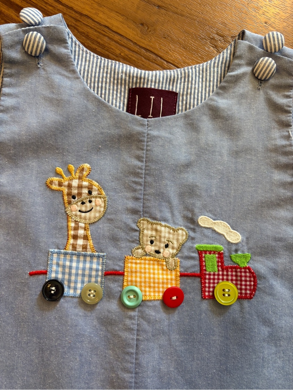 Lil Cactus Embroidered Train Overalls for Boys 2T - Picture 6 of 8